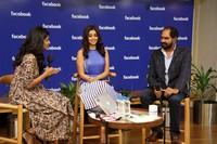 Krish and Shriya Saran at Facebook office